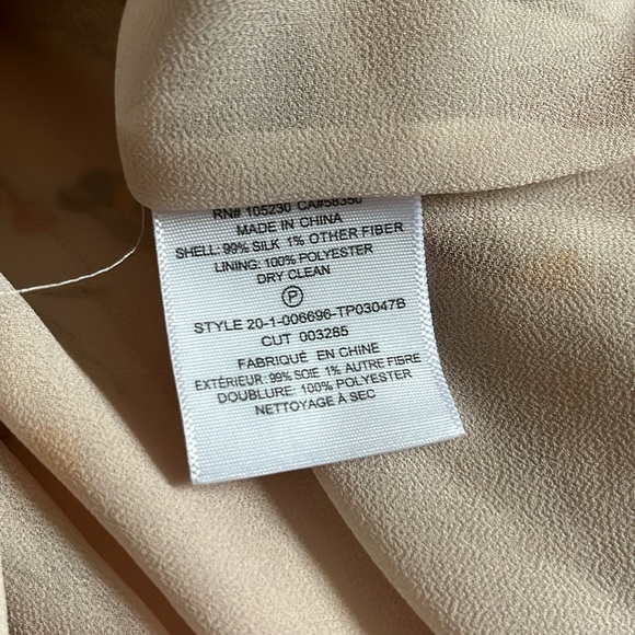 Joie silk floral flutter sleeve top with gold thread detail - Picture 7 of 7